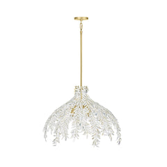 Eurofase Jalore 32" 4-Light Chandelier, Distressed White with White Steel, front view