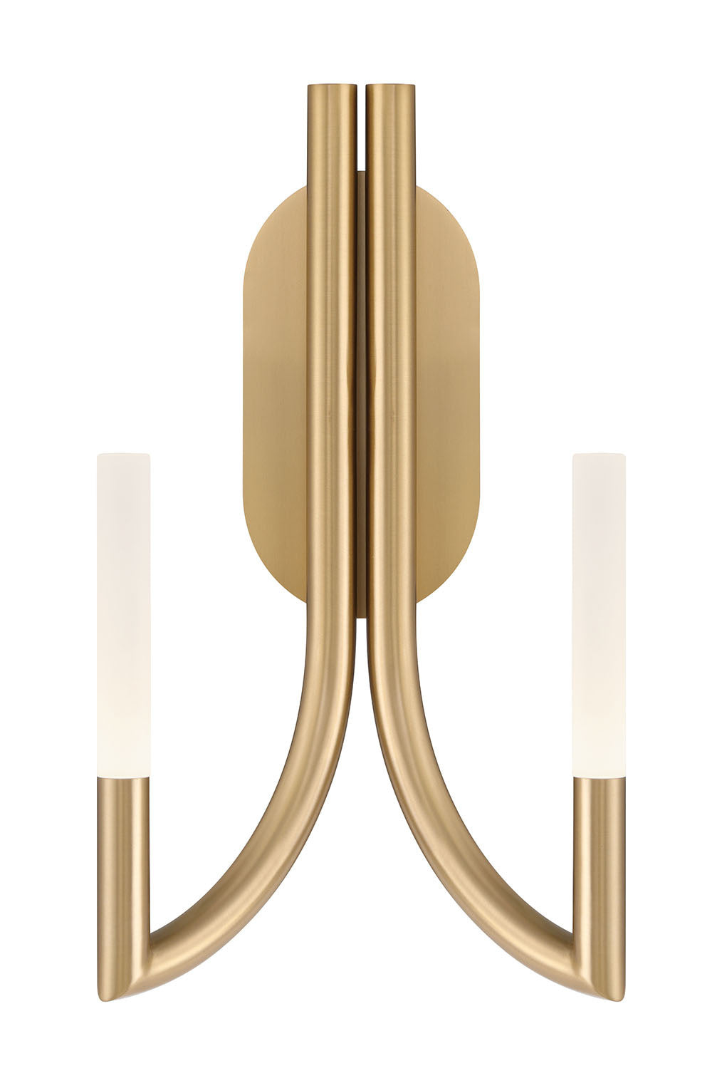 Eurofase Olette 17" 2-Light LED Wall Sconce, Gold with Frosted Acrylic, front view