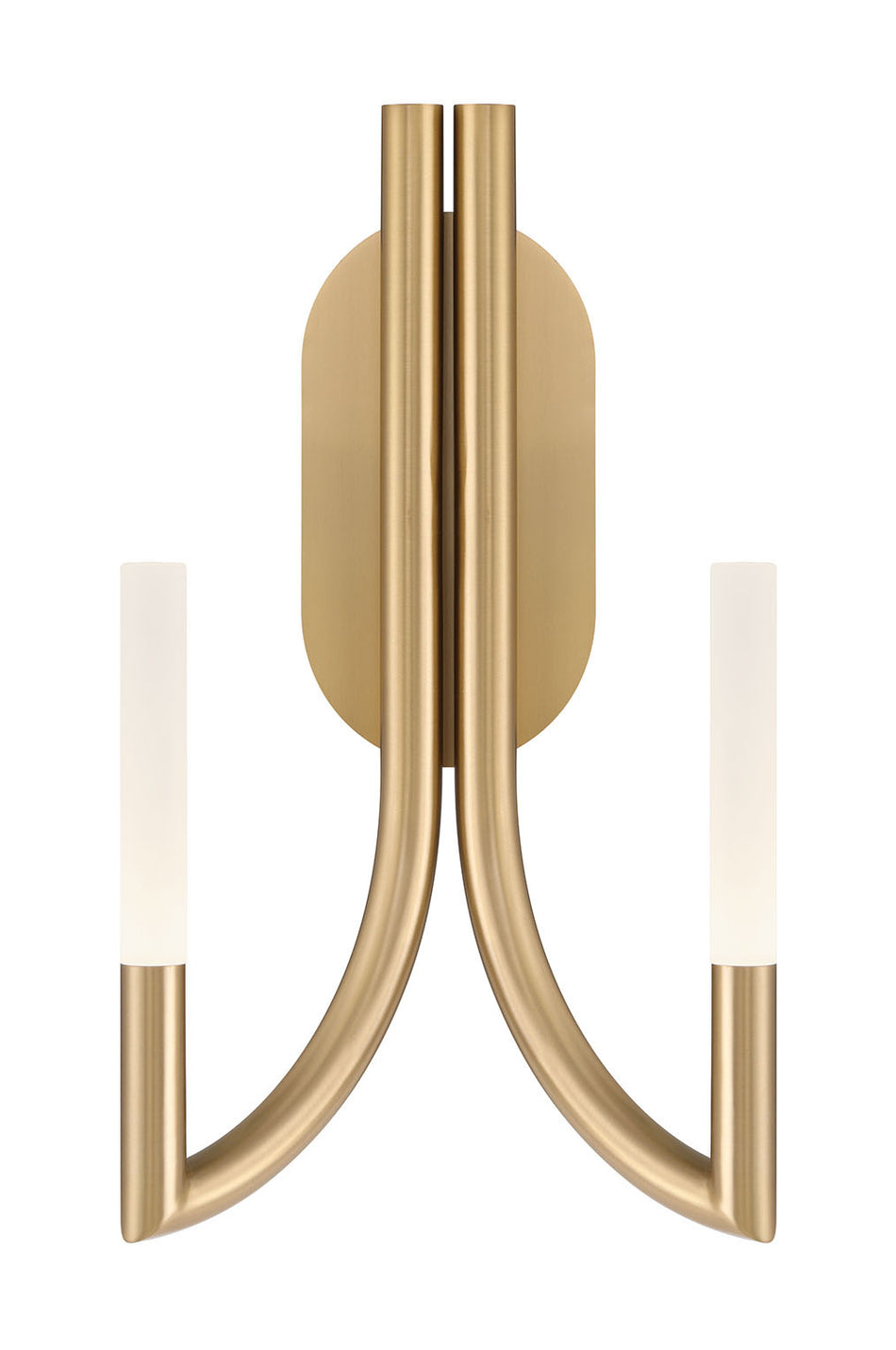 Eurofase Olette 17" 2-Light LED Wall Sconce, Gold with Frosted Acrylic, front view