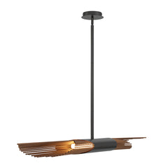Eurofase Umura 49" 2-Light LED Chandelier, Matte Black, front view