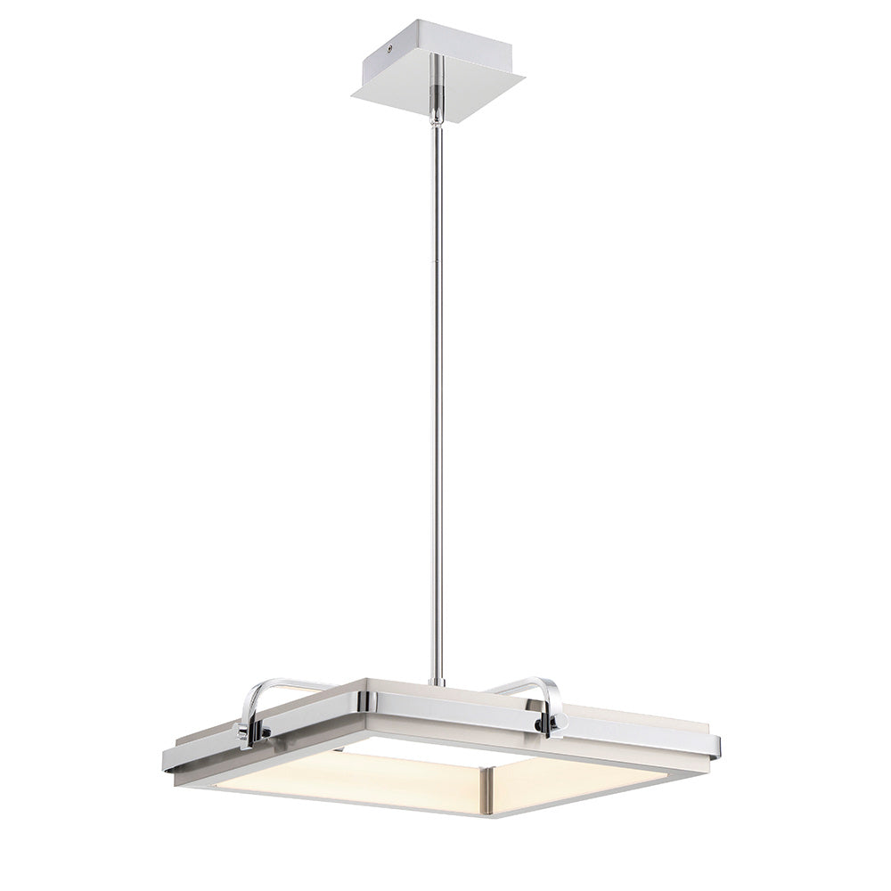Eurofase Annilo 18" LED Pendant, Chrome, front view