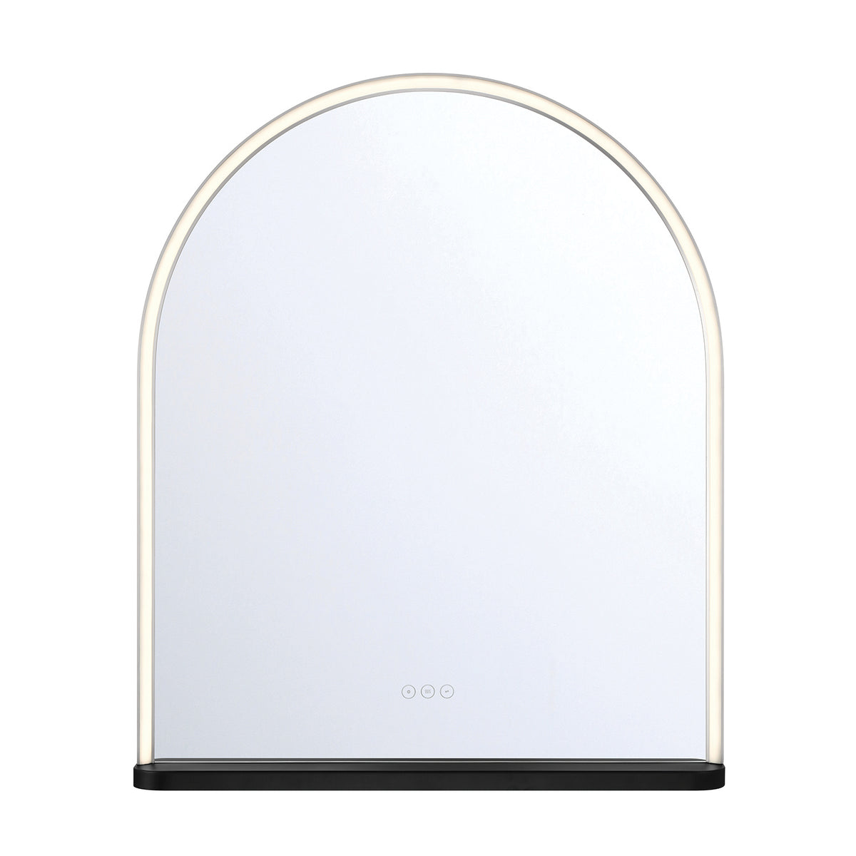 Eurofase Serin 30" x 36" LED Mirror, Satin Nickel-Black Mix, front view