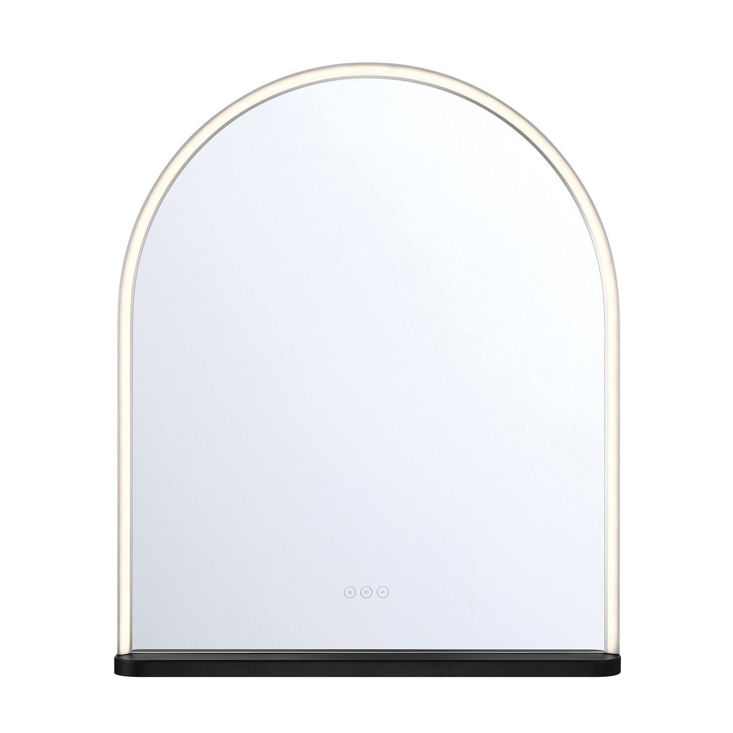 Eurofase Serin 30" x 36" LED Mirror, Satin Nickel-Black Mix, front view