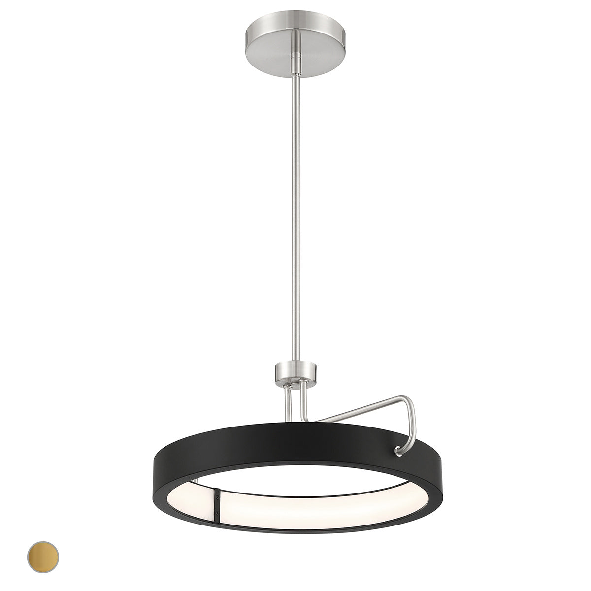 Eurofase Pemberton 18" LED Pendant, Satin Nickel, front view