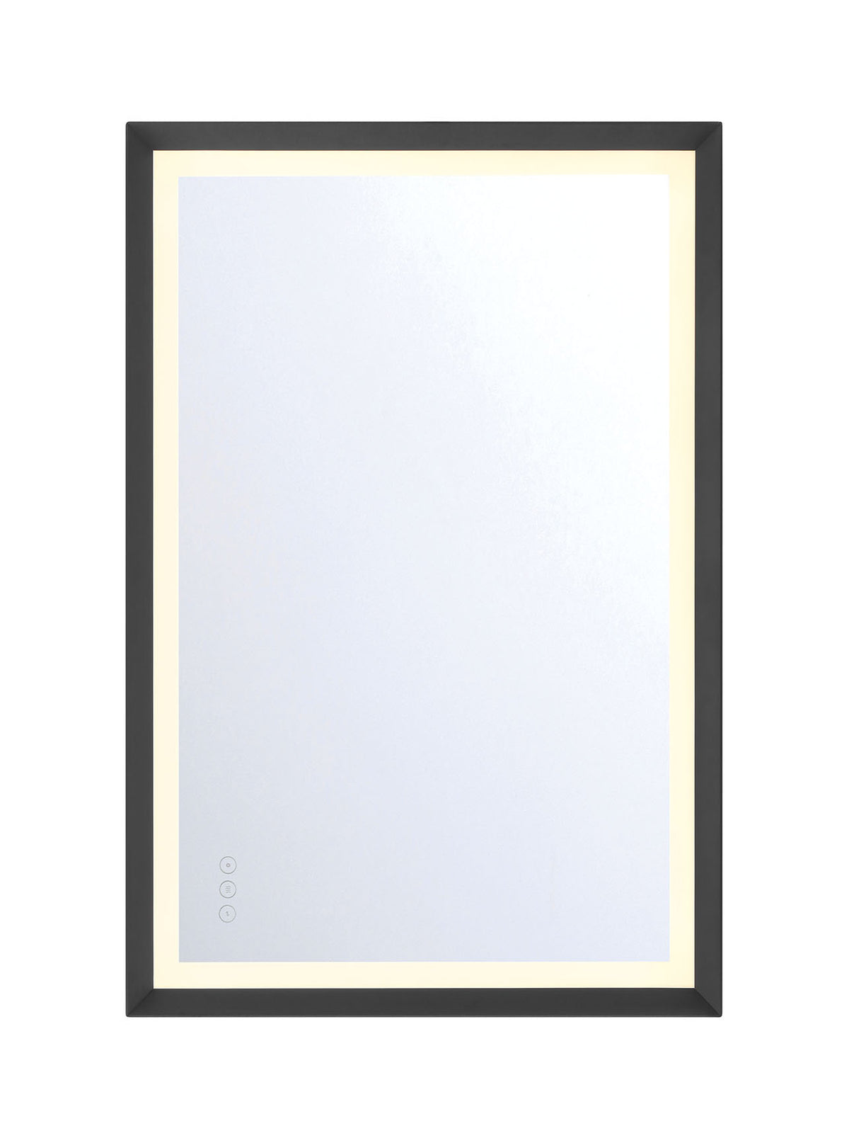 Eurofase Artell 24" x 36" LED Mirror, Brushed Black, front view