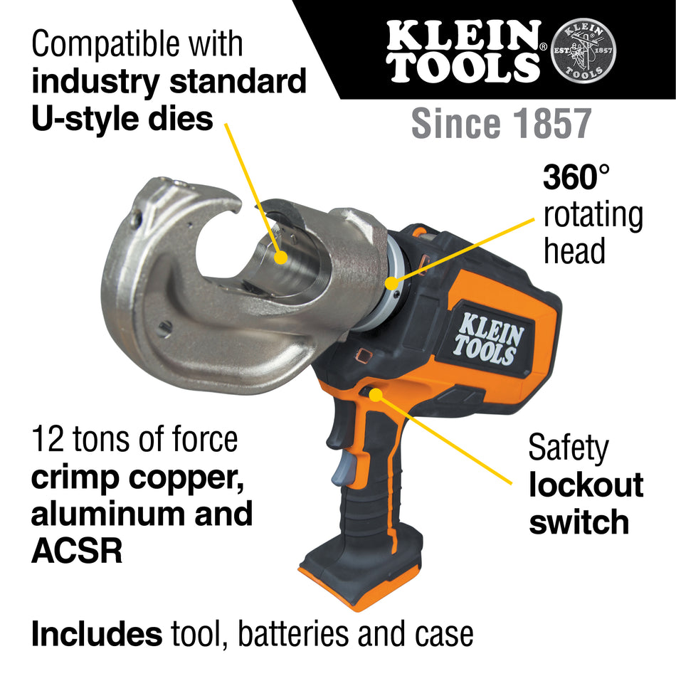 Battery-Operated 12-Ton Crimper Kit