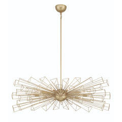 Eurofase Dendelio 45" 10-Light Chandelier, Matte Gold, front view