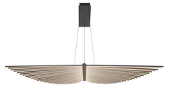 Eurofase Seraph 59" LED Chandelier, Matte Black, front view