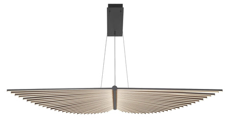 Eurofase Seraph 59" LED Chandelier, Matte Black, front view
