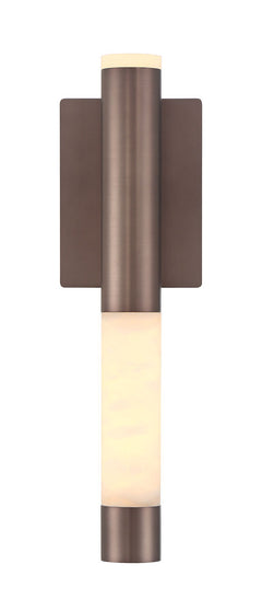 Eurofase Ronda 16" LED Wall Sconce, Harlow Bronze with Alabaster, front view