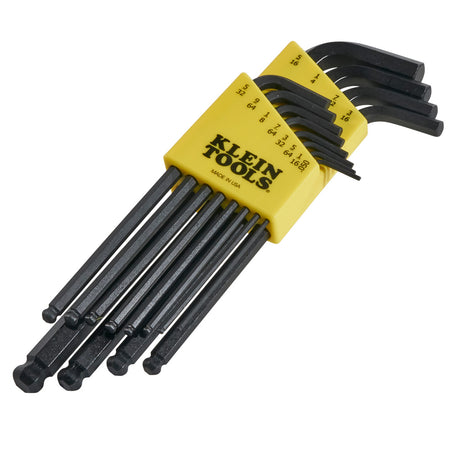 BLK12 Ball End Hex Key Caddy Set, 12 Pieces, 0.05 to 0.3125 in Hex, L-Handle Handle, Alloy Steel