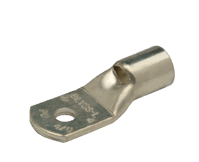 COPPER LUG; #2/0; 1/2" STUD SIZE; SHORT BARREL; SEAMLESS, Lugs, Techspan - Maple Electric Supply 