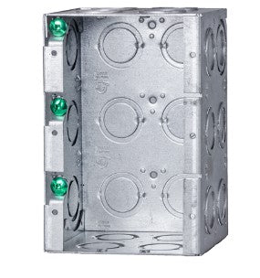 MBD-3K 3 gang masonry box that is 3-1/2" deep 63CU.IN. with concentric knockouts, , Ortech - Maple Electric Supply 