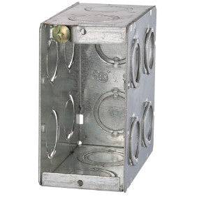 MBD-1K One gang masonry box that is 3-1/2" deep 21CU.IN. with concentric knockouts, , Ortech - Maple Electric Supply 