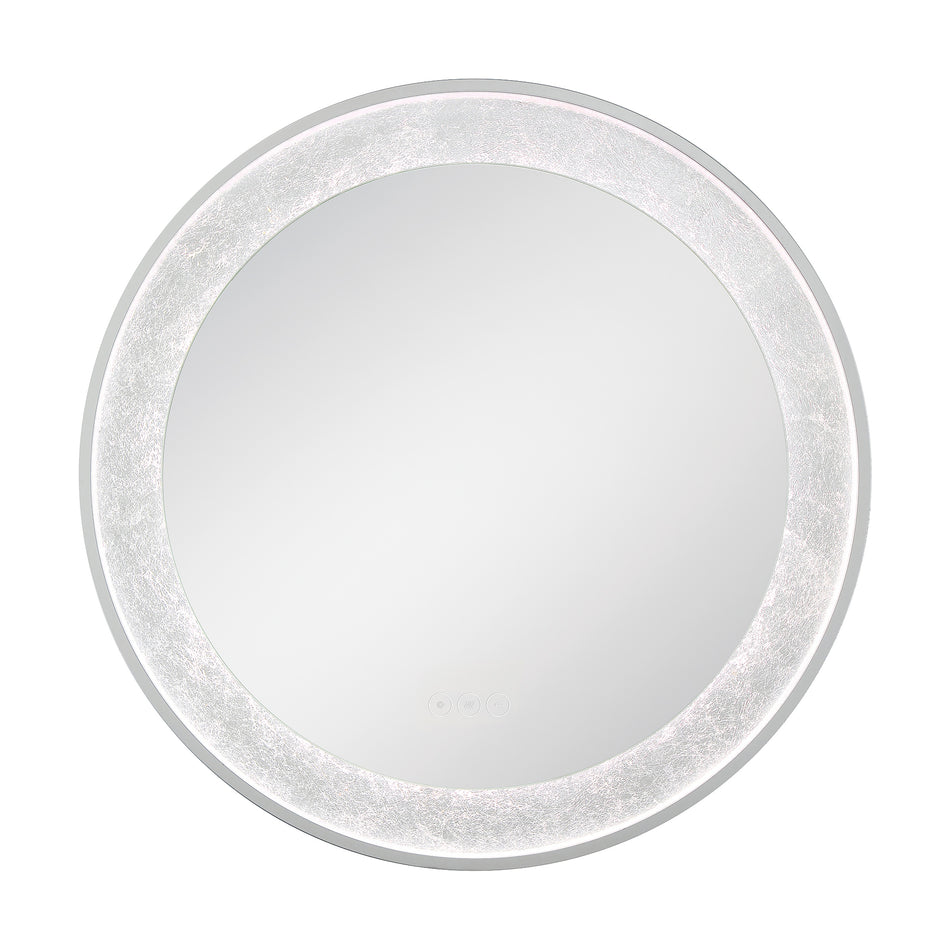 Eurofase Anya 30" x 30" LED Mirror, Anodized Silver, front view