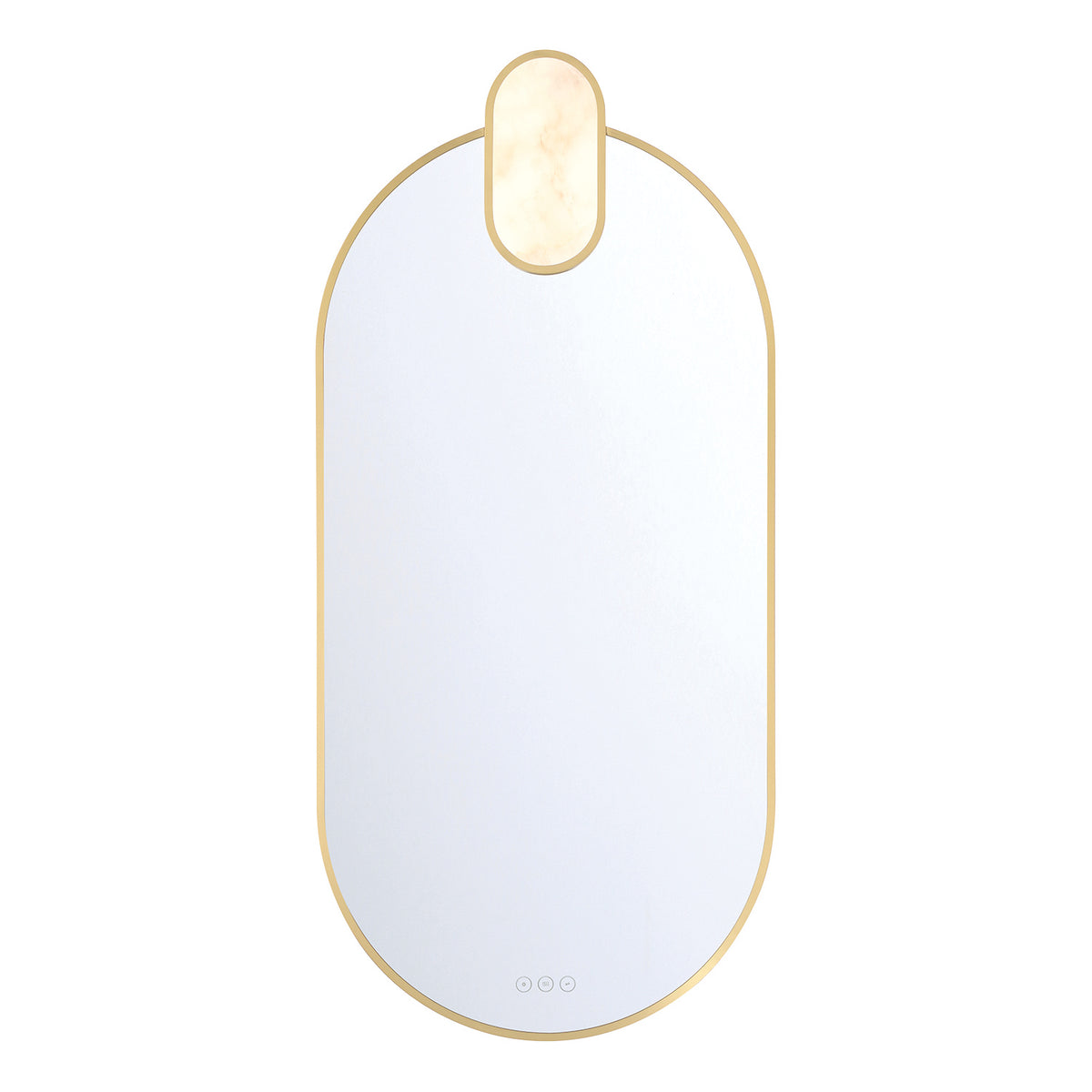 Eurofase Mrissa 21" x 45" LED Mirror, Gold, front view
