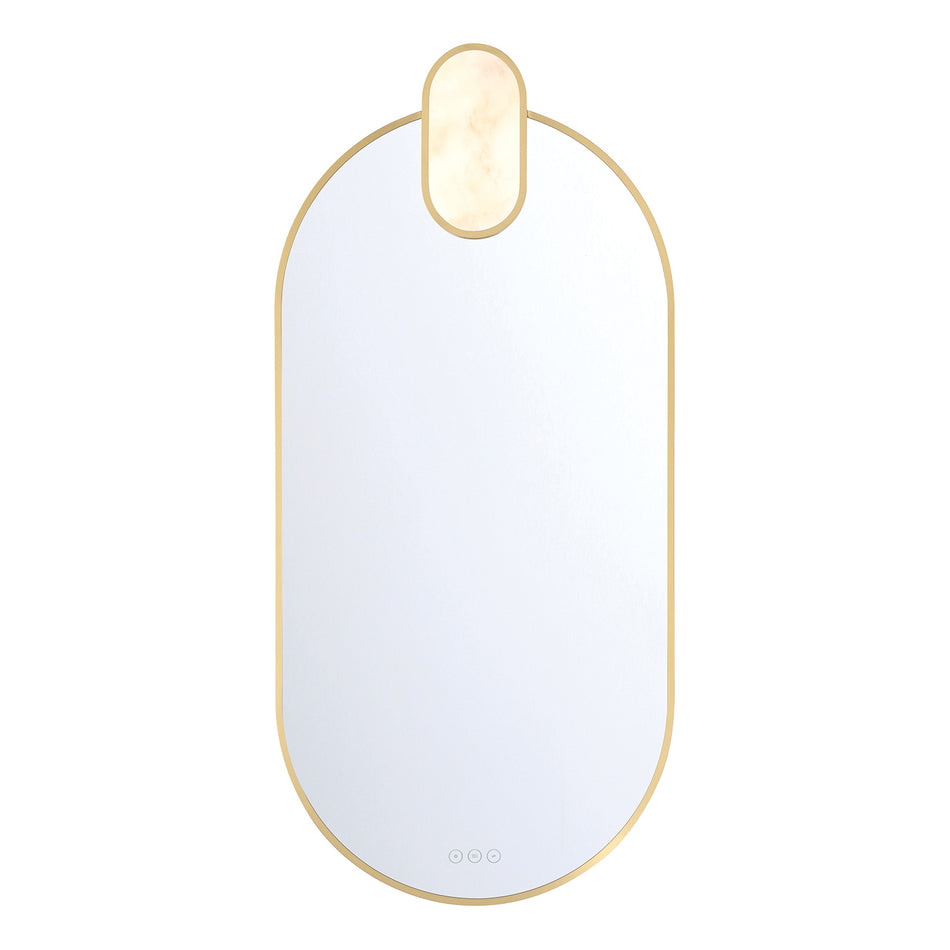 Eurofase Mrissa 21" x 45" LED Mirror, Gold, front view