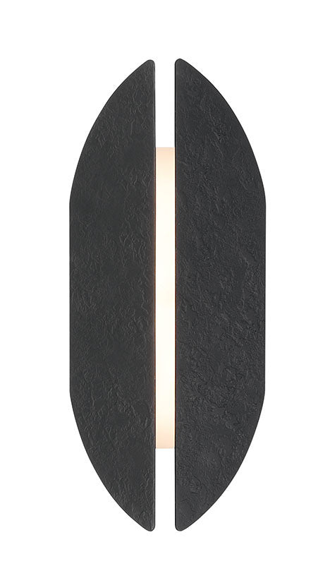 Eurofase Inntra 14" LED Outdoor Wall Light, Damascus Black, front view
