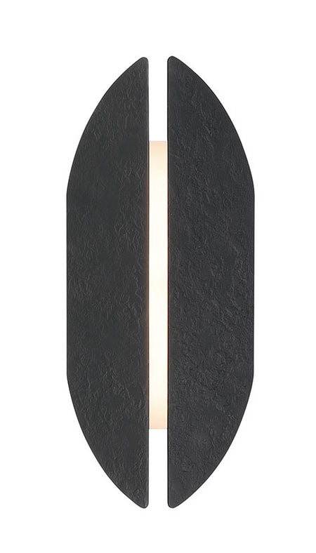 Eurofase Inntra 14" LED Outdoor Wall Light, Damascus Black, front view