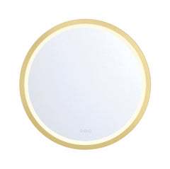Eurofase Artell 32" x 32" LED Mirror, Brushed Gold, front view