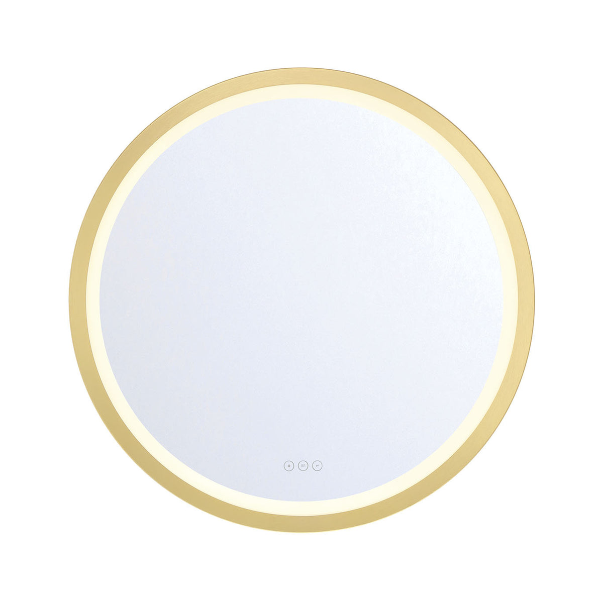 Eurofase Artell 32" x 32" LED Mirror, Brushed Gold, front view