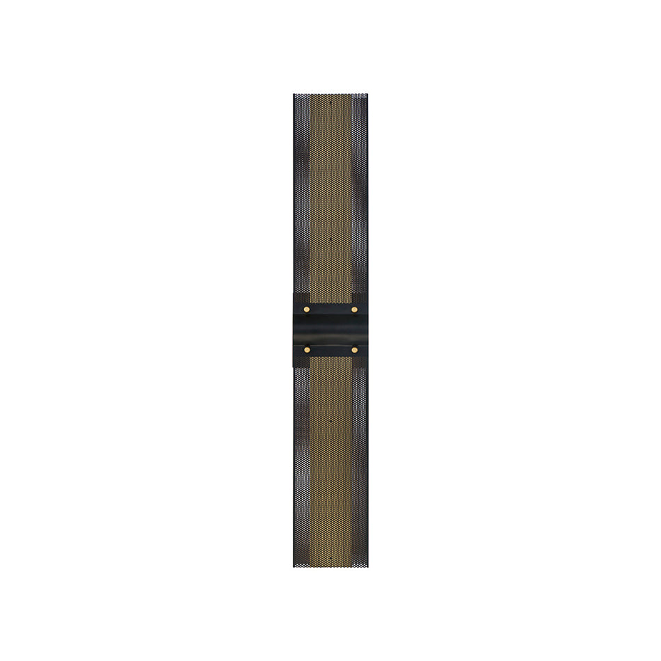Eurofase Admiral 31" Outdoor Wall Light, Gold-Black Mix, front view