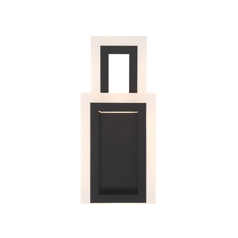 Eurofase Inizio 16" LED Wall Sconce, Matte Black, front view