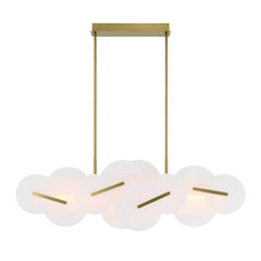 Eurofase Nuvola 56" LED Chandelier, Gold, front view