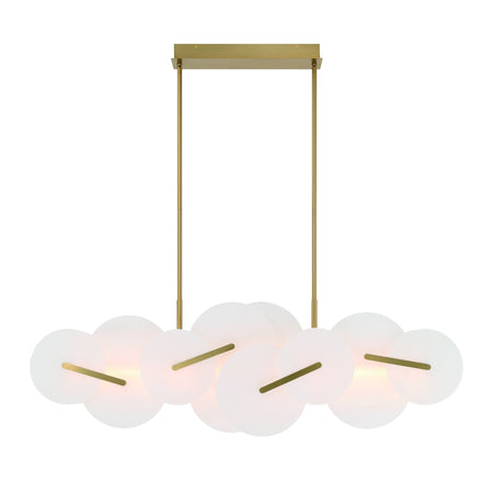Eurofase Nuvola 56" LED Chandelier, Gold, front view