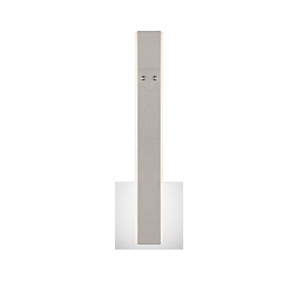 Eurofase Verdura 16" LED Wall Sconce, Matte Grey with White Acrylic, front view