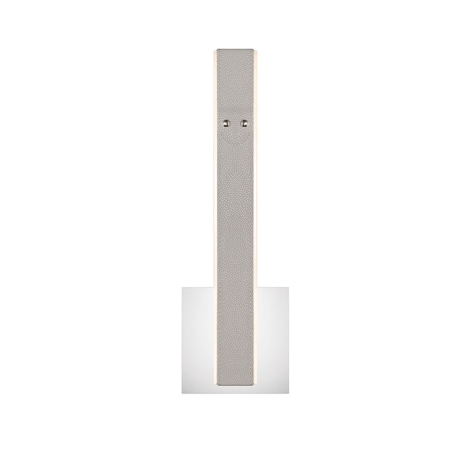 Eurofase Verdura 16" LED Wall Sconce, Matte Grey with White Acrylic, front view