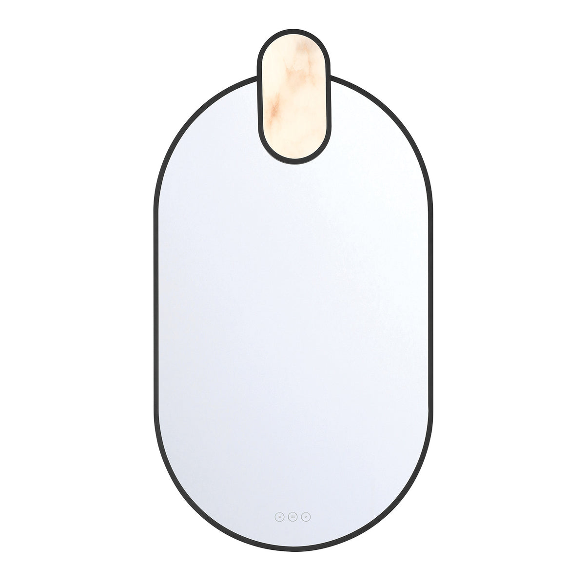 Eurofase Mrissa 21" x 39" LED Mirror, Matte Black, front view