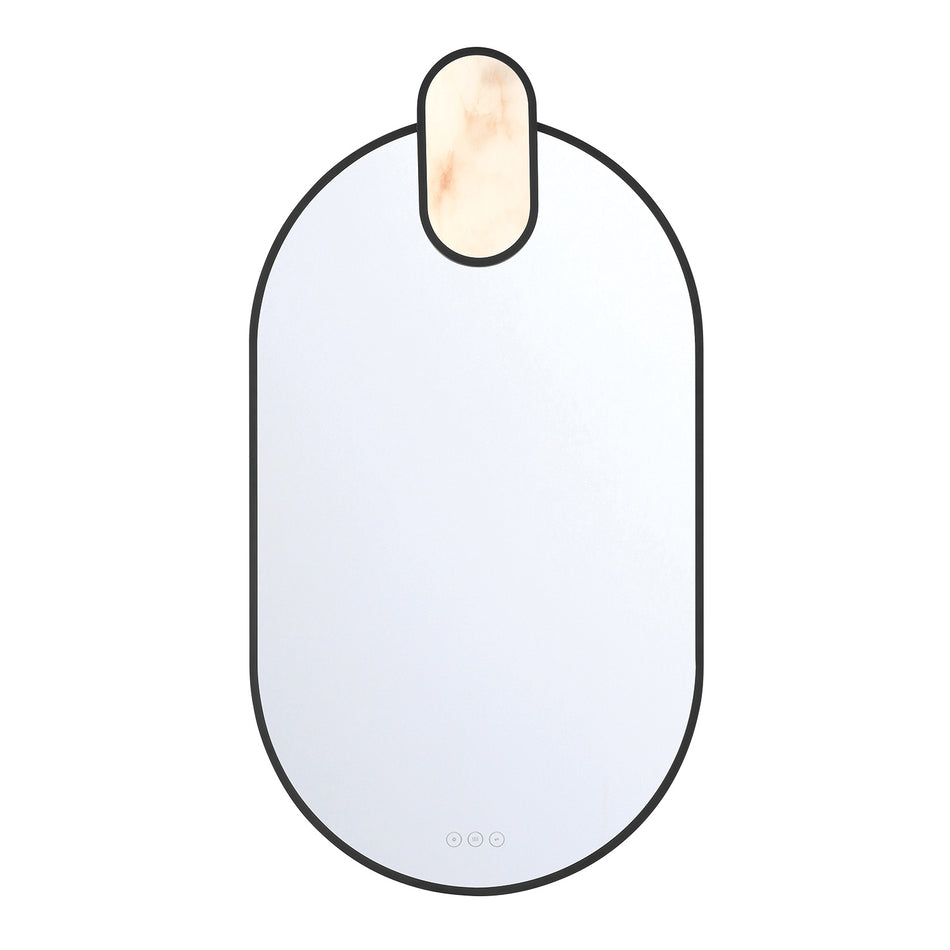 Eurofase Mrissa 21" x 39" LED Mirror, Matte Black, front view
