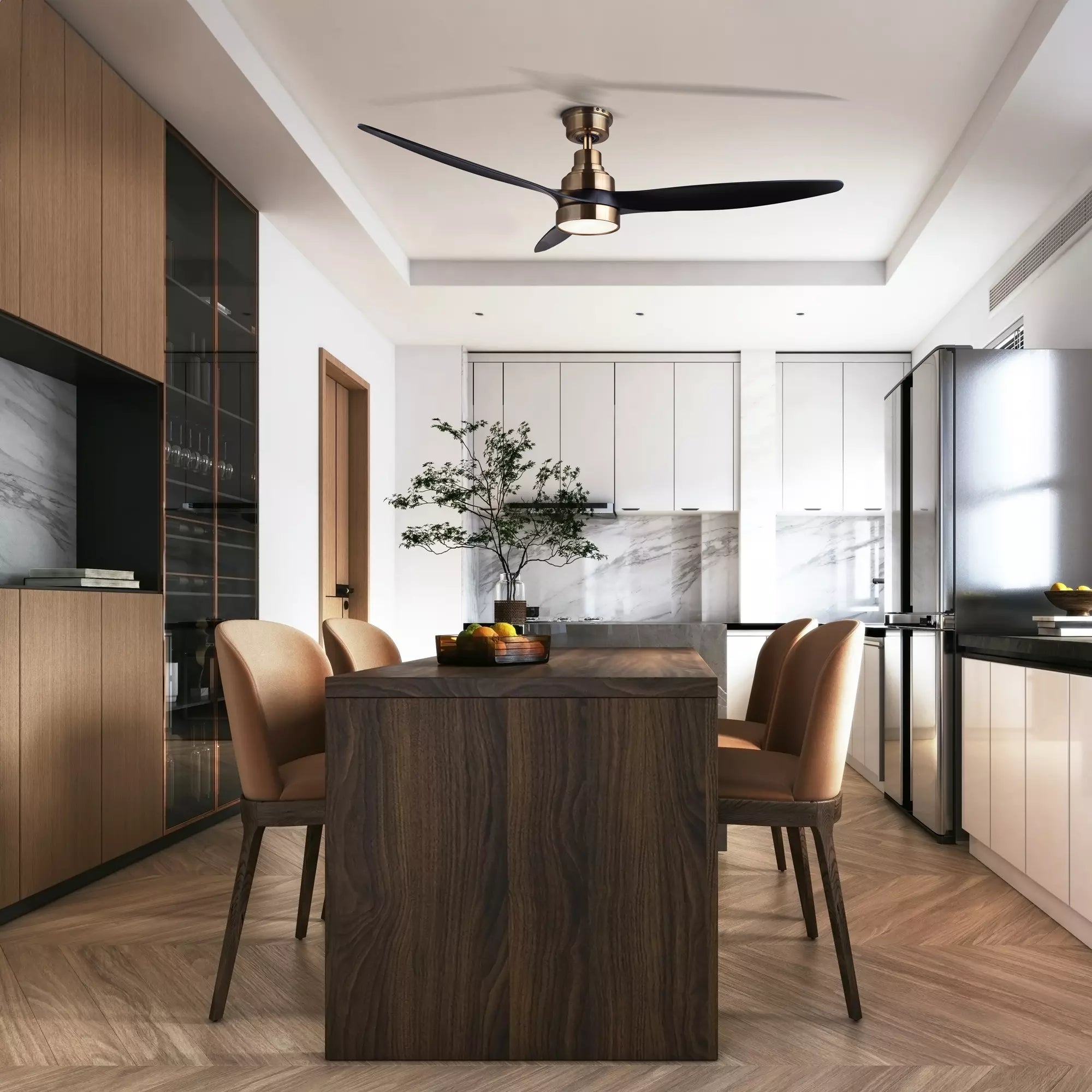 A photo of a , by LUELL Ceiling Fan - CF52LUE3GD - Canarm eCommerce - Maple Electric Supply in Canada