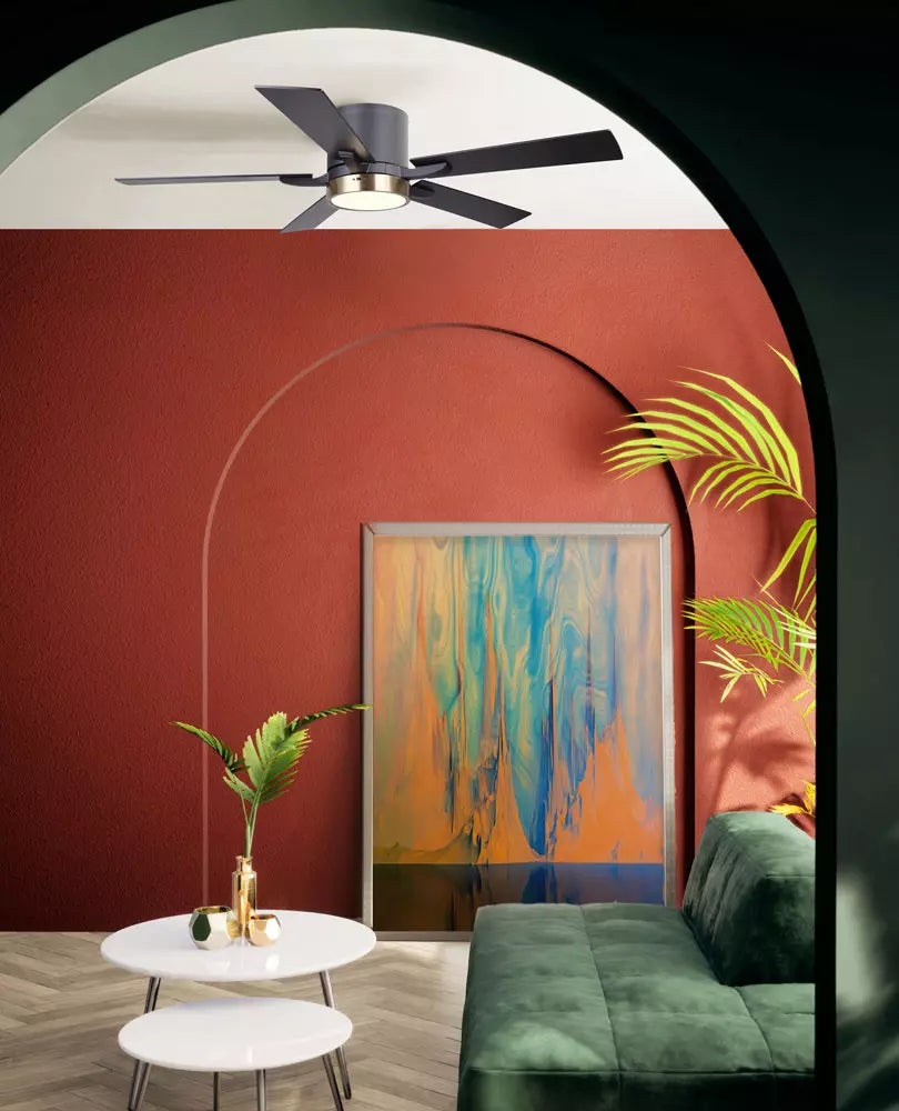 A photo of a , by QUINN LED ceiling fan - CF52QUI5BKG - Canarm eCommerce - Maple Electric Supply in Canada