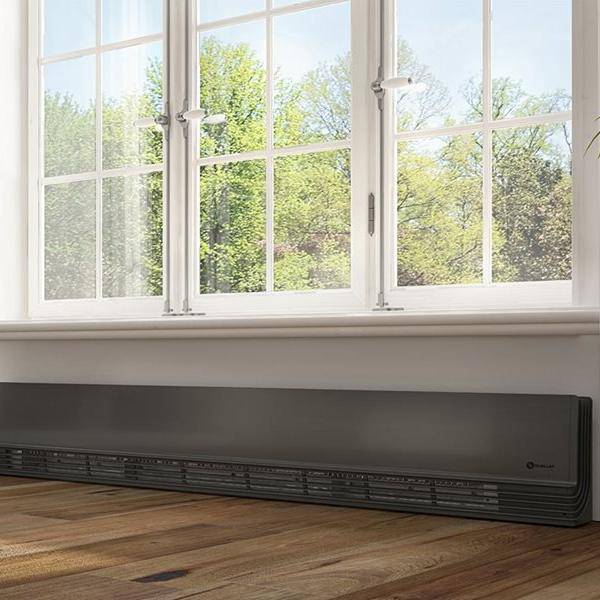 Ouellet High End Baseboard Heater 500/375W 240/208V Metallic Charcoal, 750mm, , Ouellet - Maple Electric Supply 