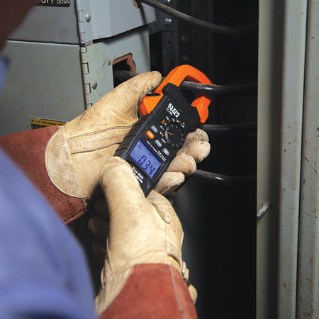 Klein Tools CL700 Digital Clamp Meter AC Auto-Ranging LoZ - in use