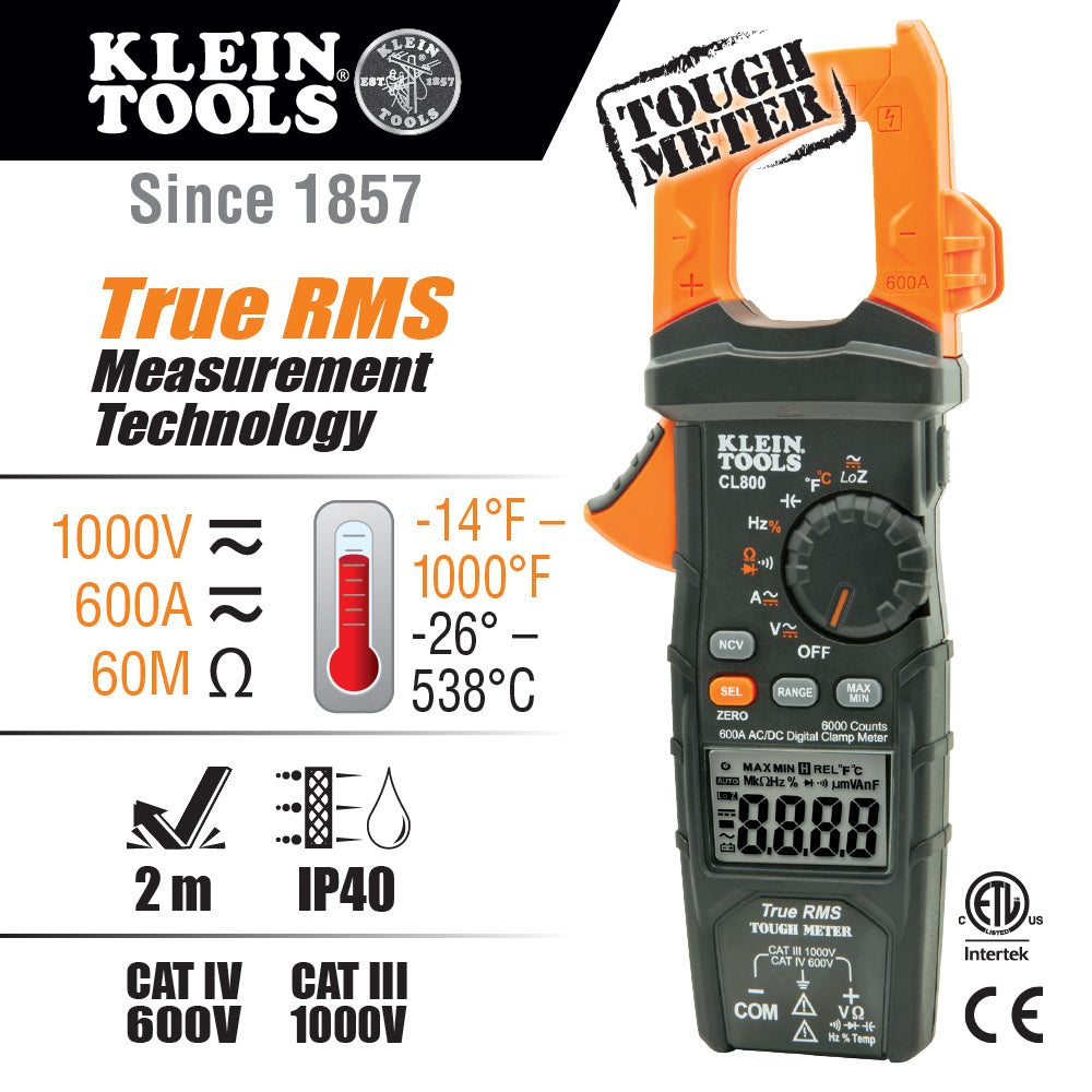 Digital Clamp Meter AC/DC Auto-Ranging