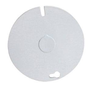 54C6-WH 4" round cover with centre knockout, , Ortech - Maple Electric Supply 