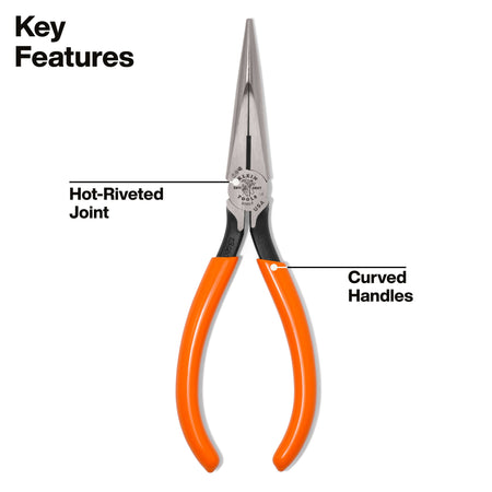 Klein Tools D203-7 Long Nose Pliers Side-Cutting, 7-Inch - additional view