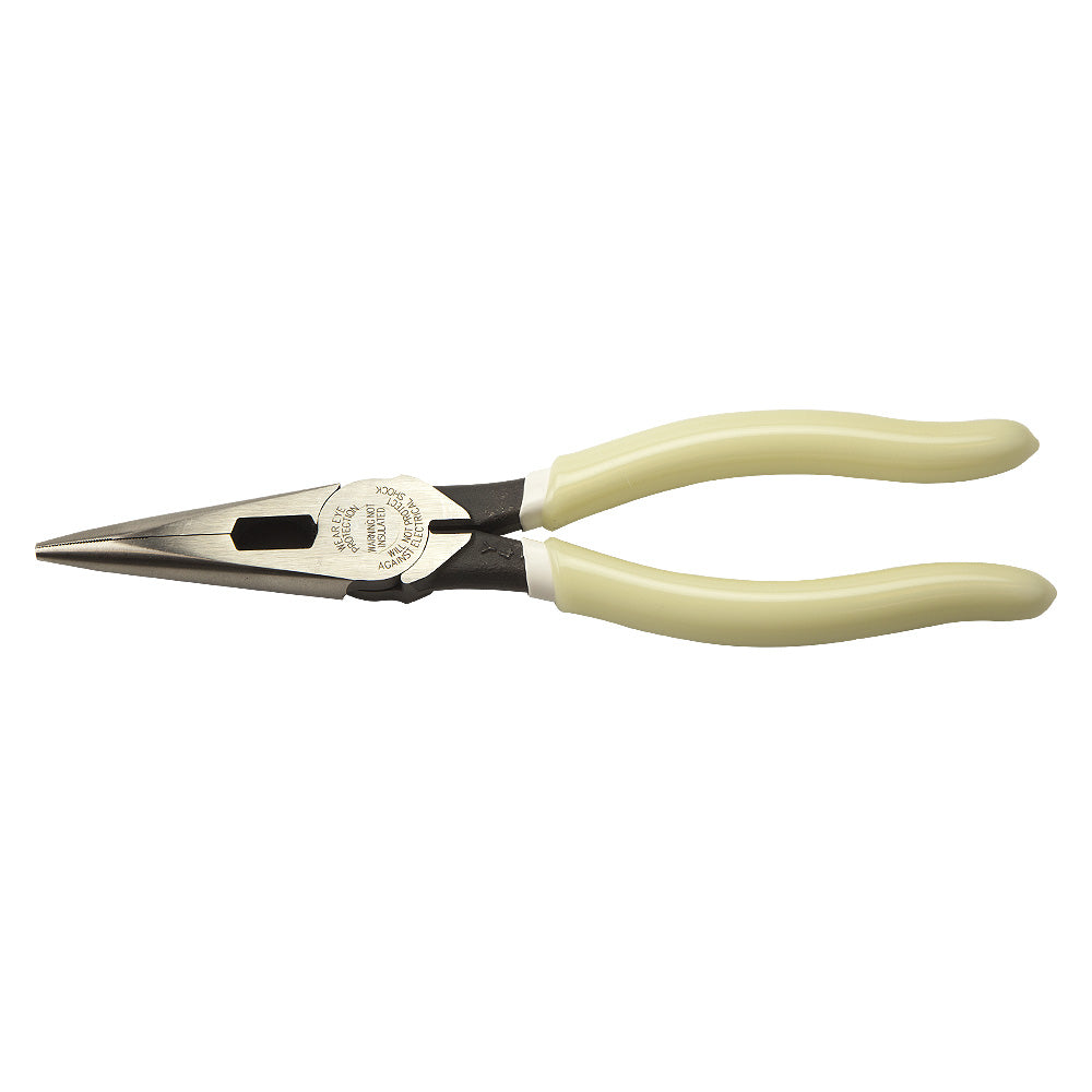 Long Nose Pliers, Side-Cutting, Hi-Viz, 8-Inch