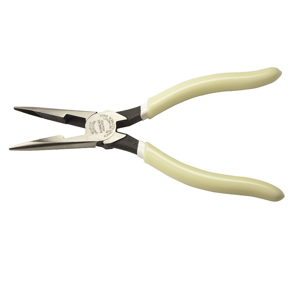 Long Nose Pliers, Side-Cutting, Hi-Viz, 8-Inch