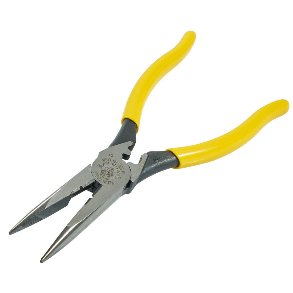 Klein Tools D203-8NCR Side Cutting, Stripping, Crimping Pliers, 8-Inch - alternate angle 2