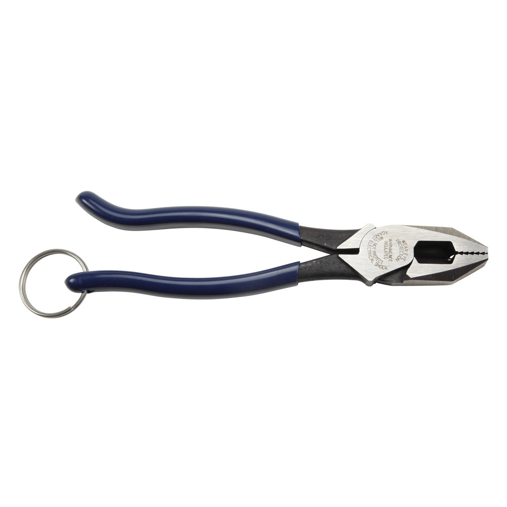 Rebar Work Pliers with Tether Ring, High Leverage