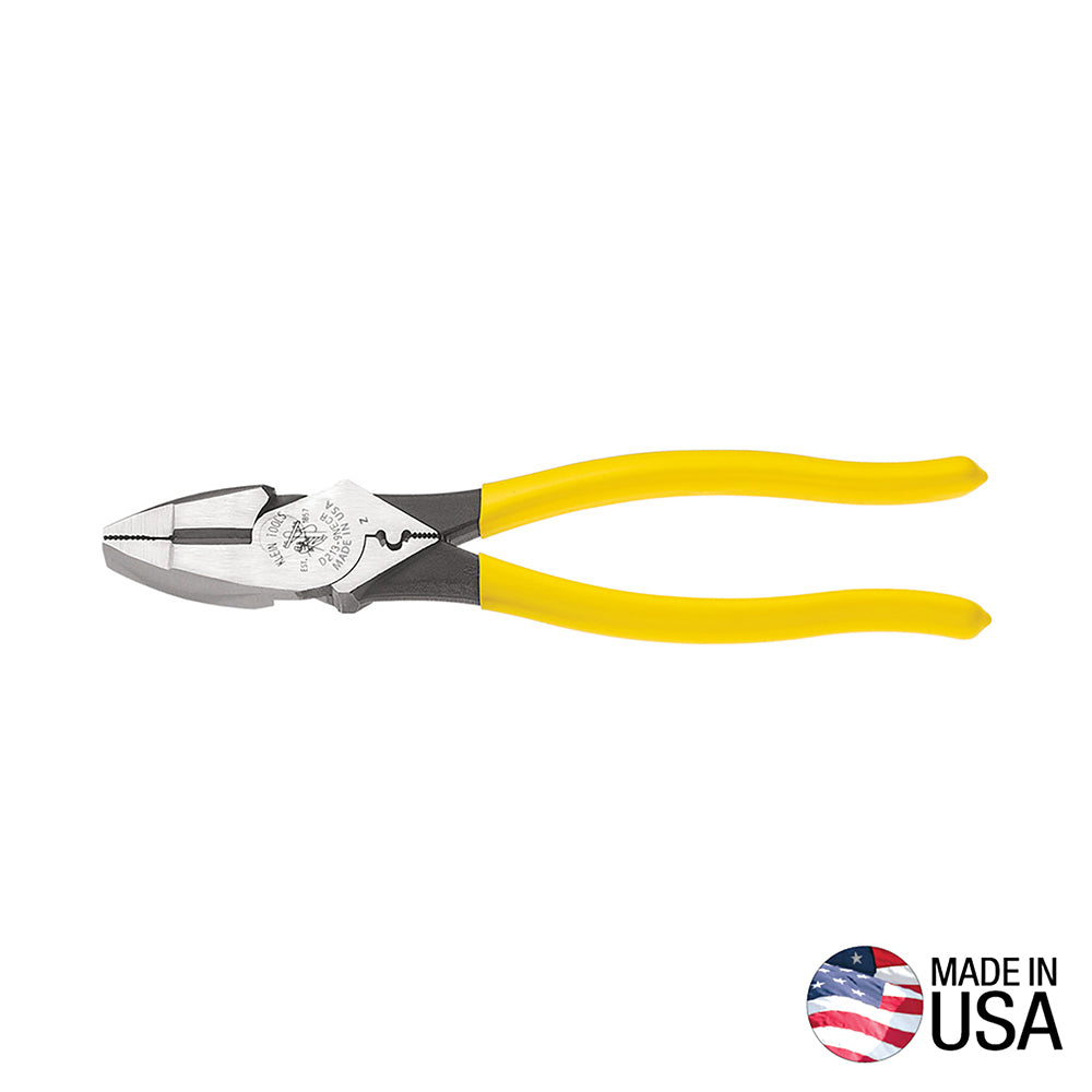 Klein Tools D213-9NE 9" High Leverage Side-Cutters New England - detail view