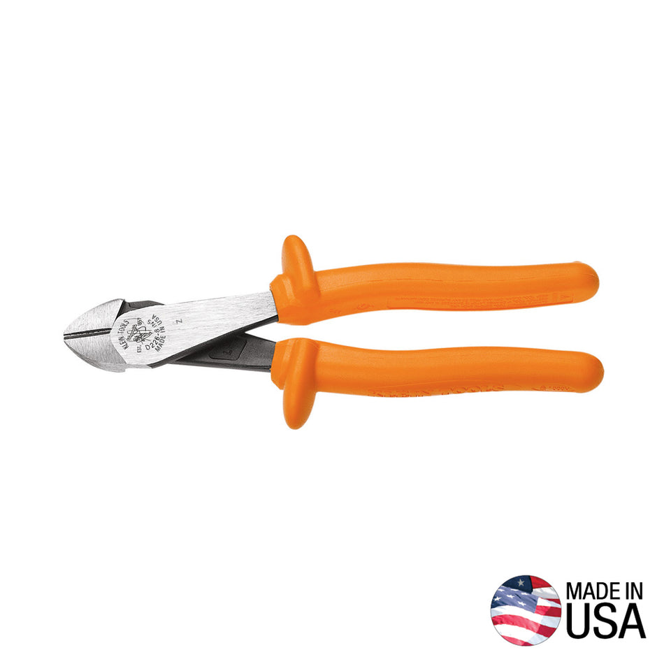 Klein Tools D228-8-INS 8-Inch Insulated Pliers, Diagonal Cutters - detail view