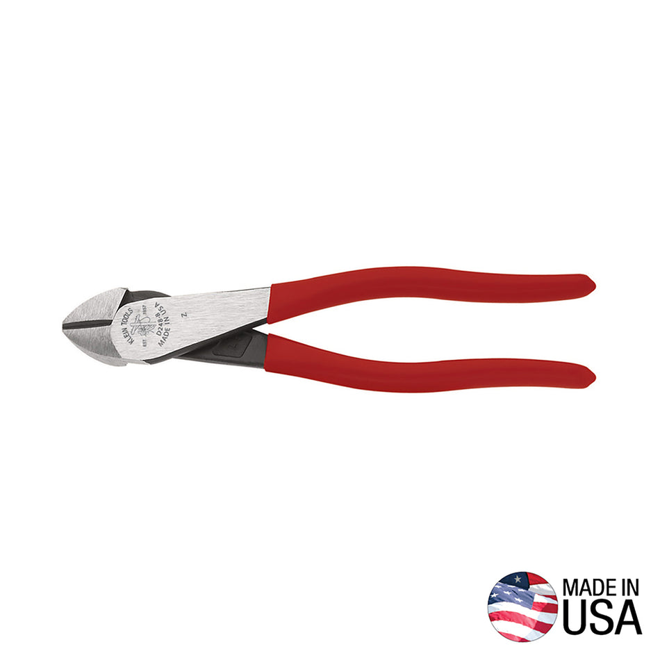 Klein Tools D248-8 Angled Head Diagonal-Cutters, 8-Inch - detail view