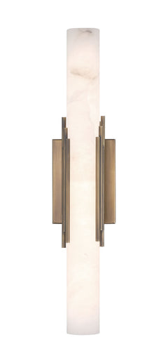 Eurofase Venna 22" Wall Sconce, Antique Brass with Alabaster, front view