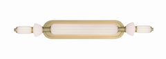 Eurofase Lansdowne 31" LED Vanity, Gold with Opal Glass, front view
