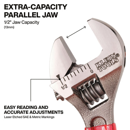 Adjustable Wrench, Plastic Dipped, 4-Inch